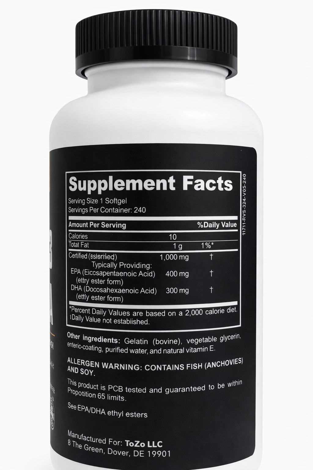Omega-3 EPA/DHA supplement facts